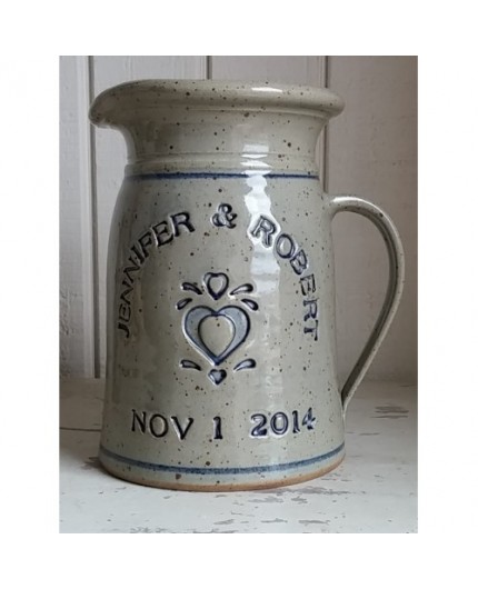 Personalized Pitcher makes a great gift of pottery for any ocassion